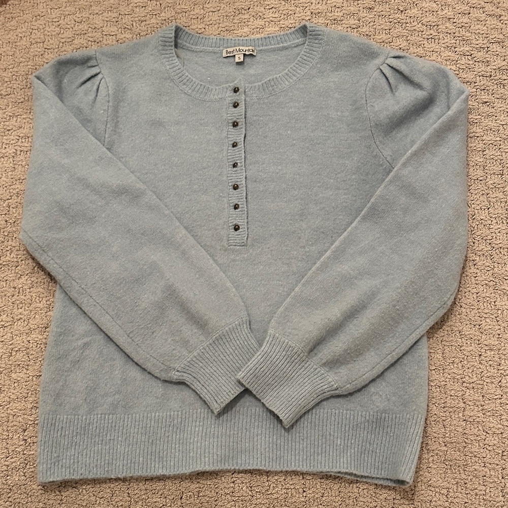 Best Mountain Blue Crew Neck Sweater